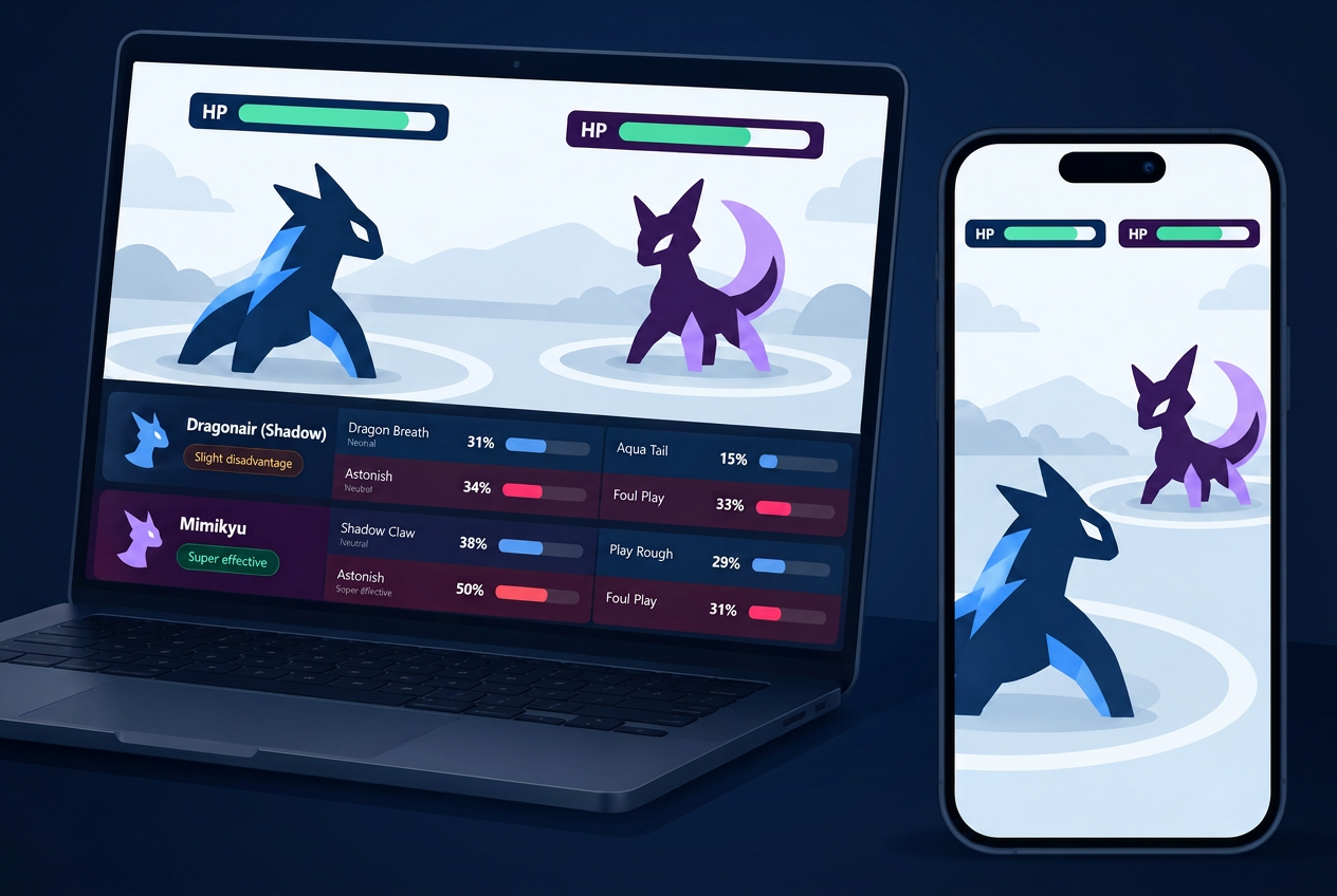 One laptop running Pokémon GO and PoGoCoach side by side via screen sharing
